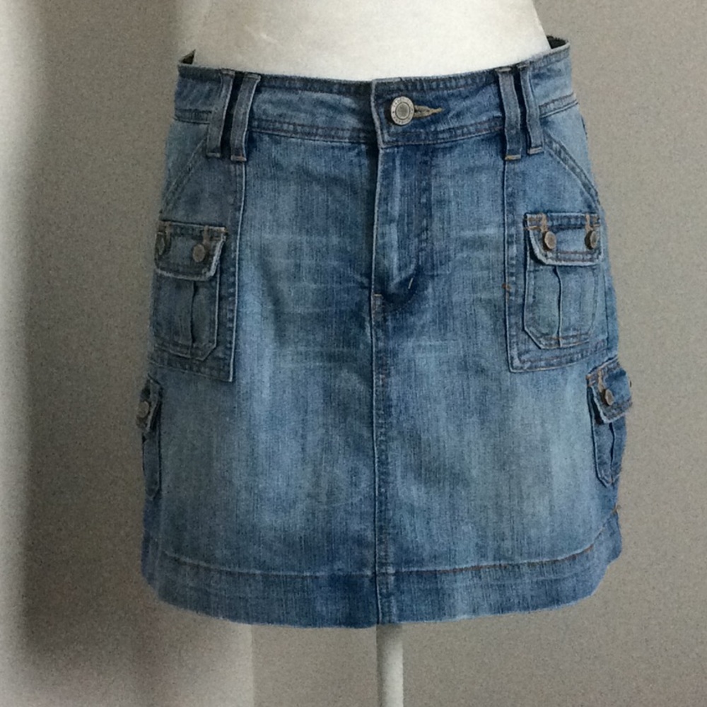 FADED GLORY DENIM SKORT SIZE MISSY 8